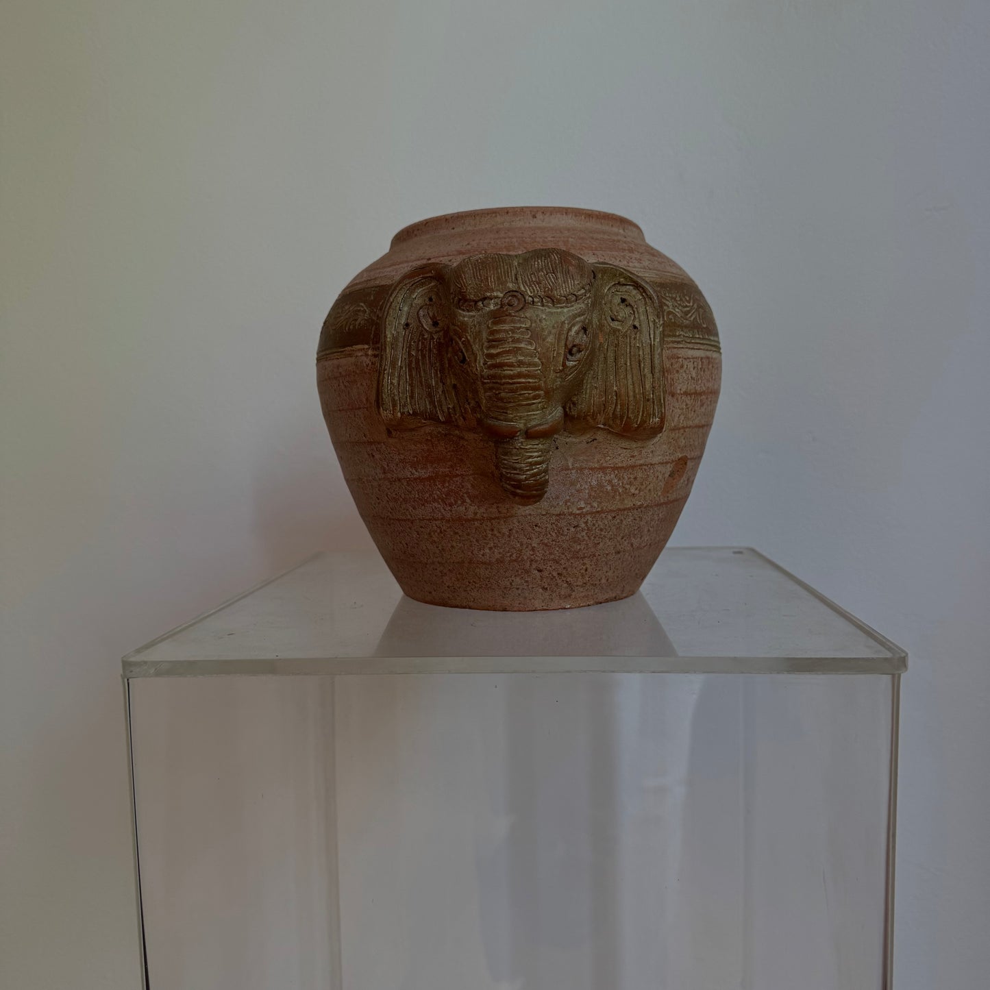 Earthenware Elephant Head Planter