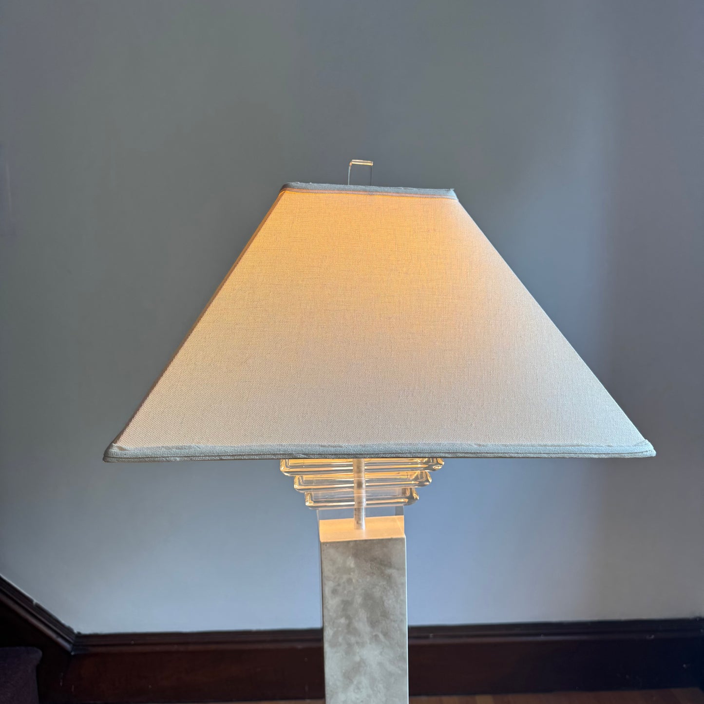 Bauer Lamp Company Vintage Stacked Lucite Floor Lamp C.1980s