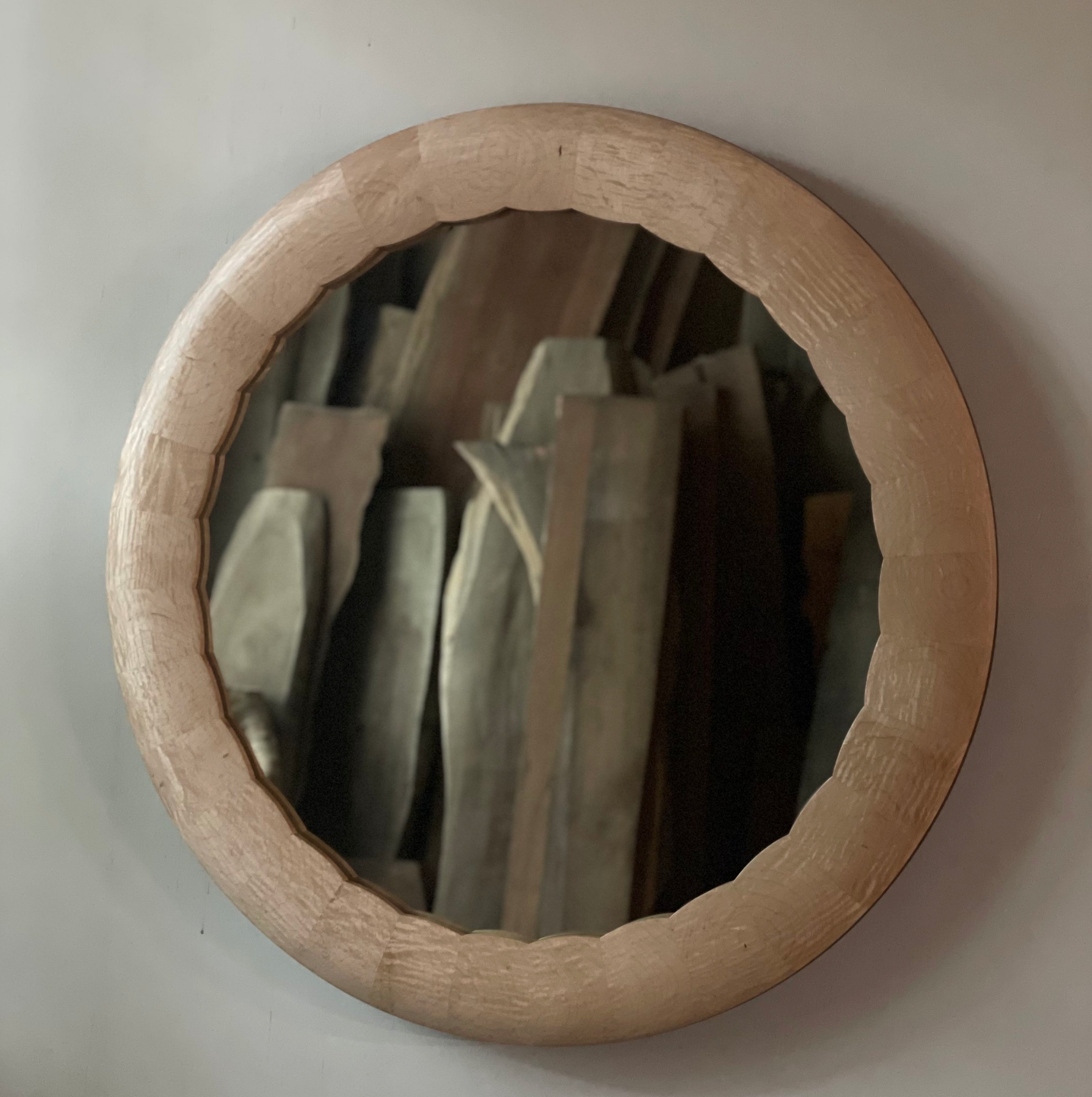 Scalloped Maple Mirror
