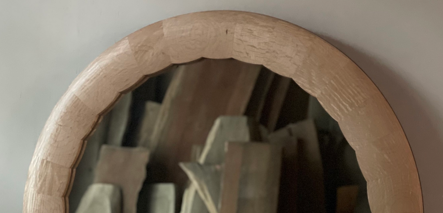 Scalloped Maple Mirror