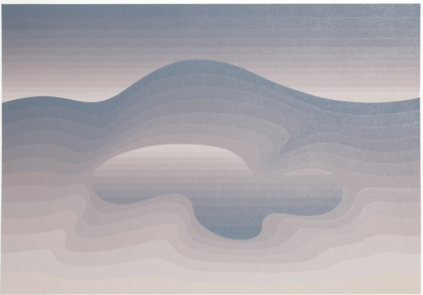 "Awakening" op art screenprint by Roy Ahlgren (1981)