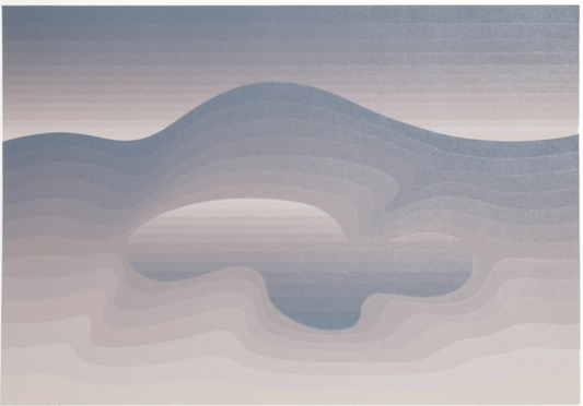 "Awakening" op art screenprint by Roy Ahlgren (1981)