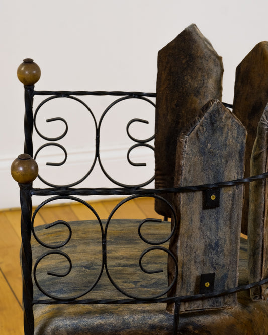 Savonarola Style Renaissance Arm Chair in the style of Giacometti