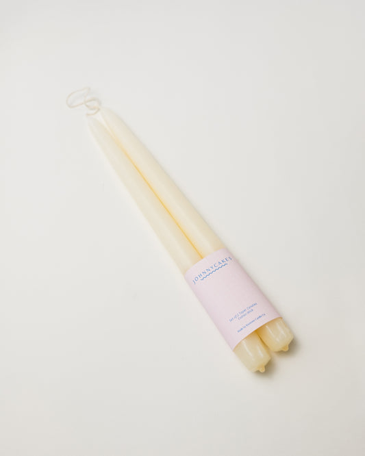 Pair of 12" Taper Candles [Cream]