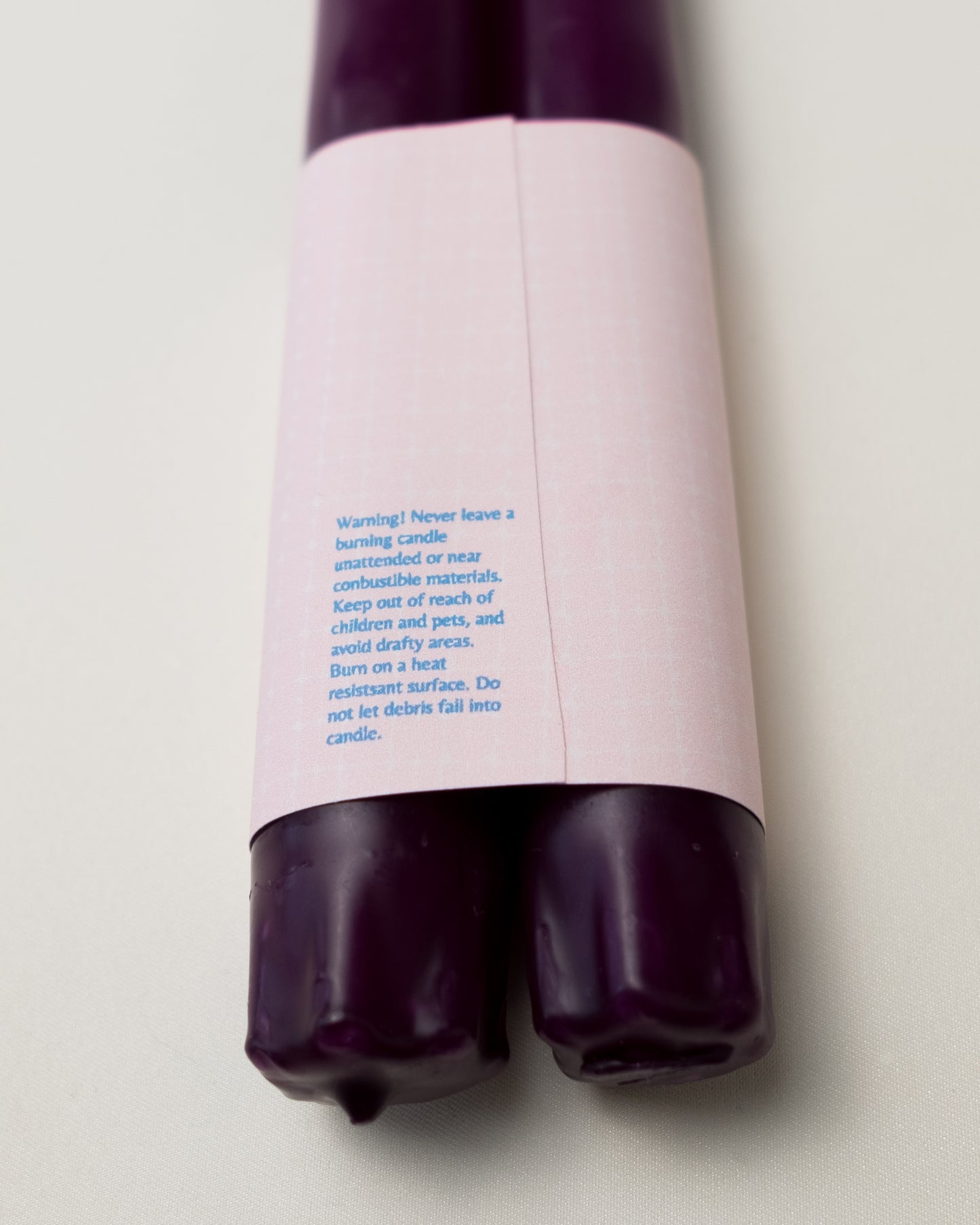 Pair of 12" Taper Candles [Plum]