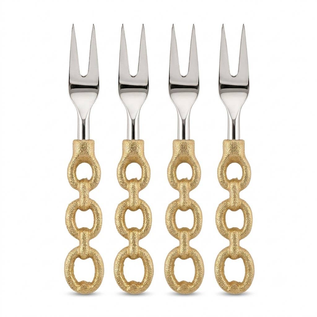 Gold Chain Stainless Steel Fork Set