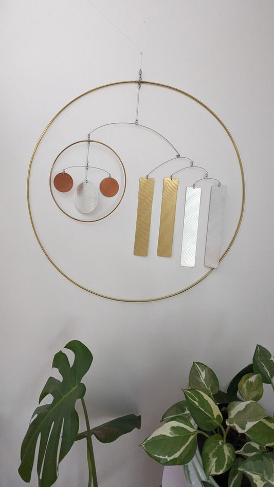 Kinetic Metal Sculpture Art Mobile