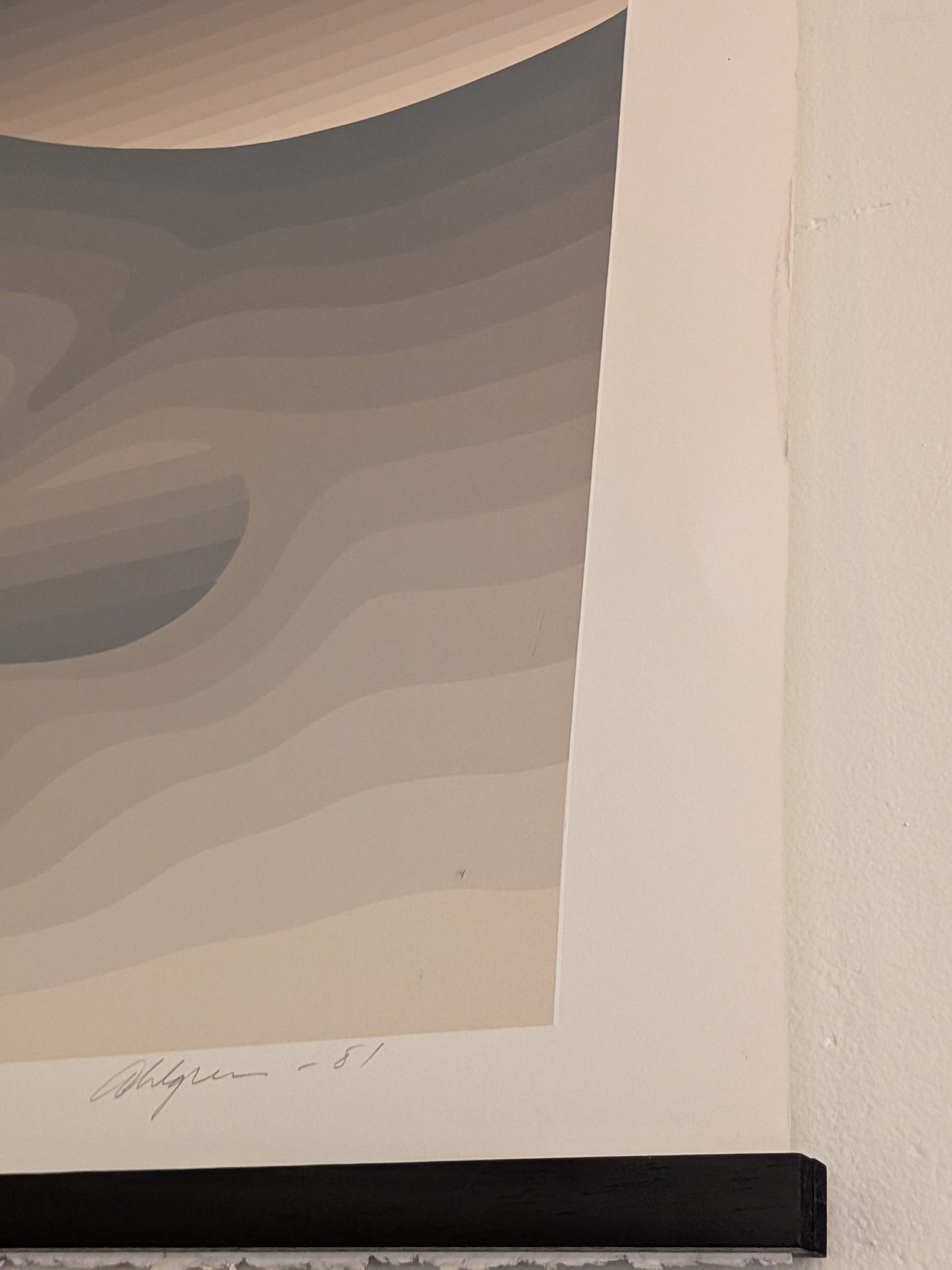 "Awakening" op art screenprint by Roy Ahlgren (1981)