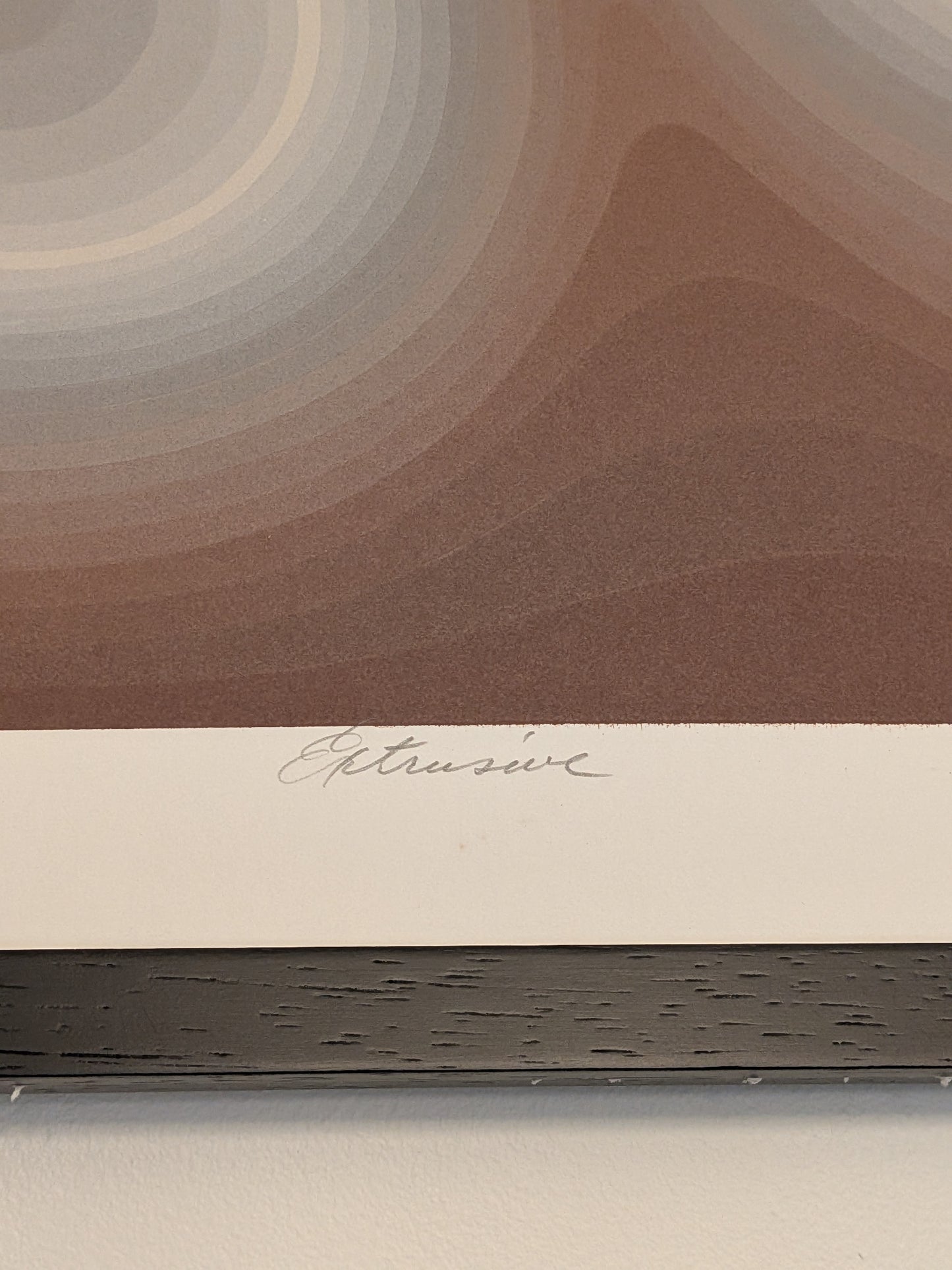 "Extrusive" op art screenprint by Roy Ahlgren (1981)